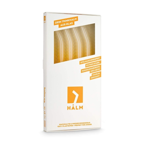 Strohhalme/ Trinkhalme aus Glas (SET 4 Halme)